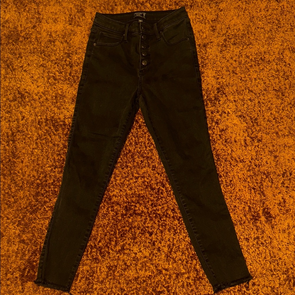 Abercrombie & Fitch High Rise Dark Jeans